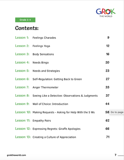 2nd – 4th Grade Curriculum: Building Empathy & Group Harmony