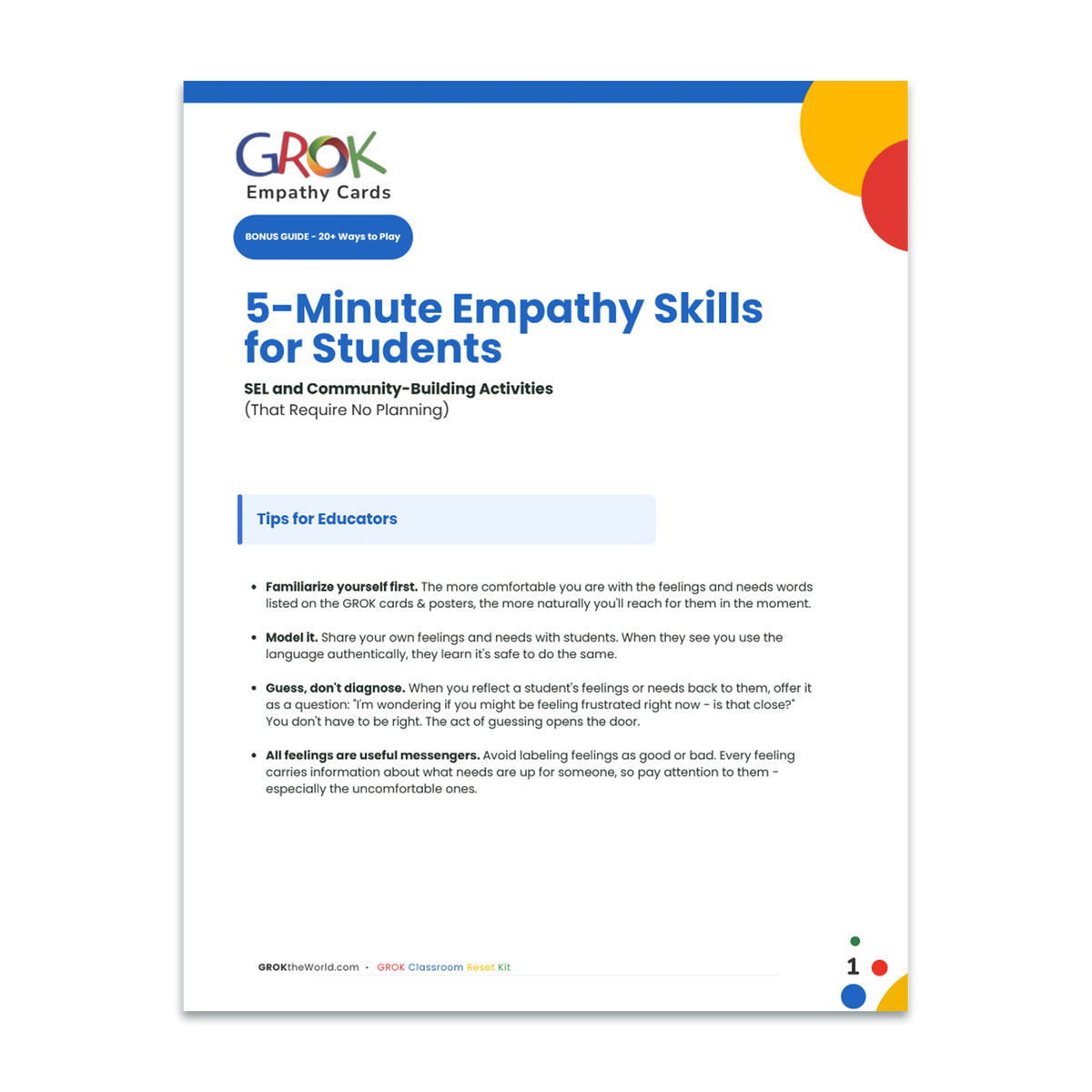 GROK Classroom Reset Kit