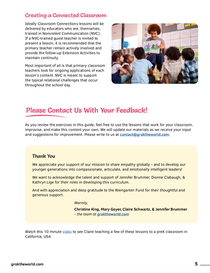 PreK – 1st Grade Curriculum: The ABCs of Emotional Fluency